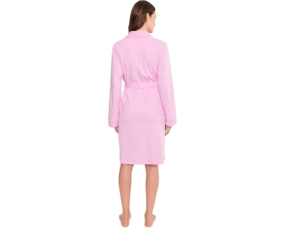 Халат Long Sleeve Quilted Collar Robe от Lauren Ralph Lauren с ватным воротником и сатиновой отделкой