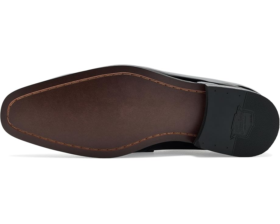 Florsheim Лоферы Tux Plain Toe Strap Slip-On в черном лаковом цвете