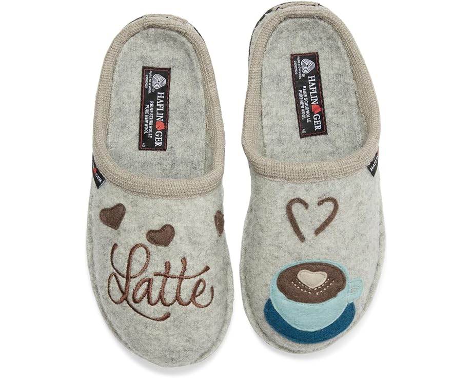 Тапочки Haflinger Latte из вареной шерсти с терморегуляцией