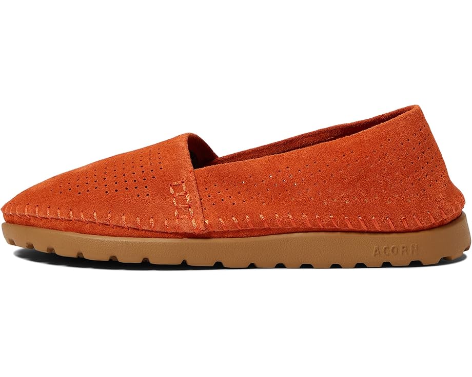 Тапочки Addison Suede Moc Acorn из замши с перфорацией