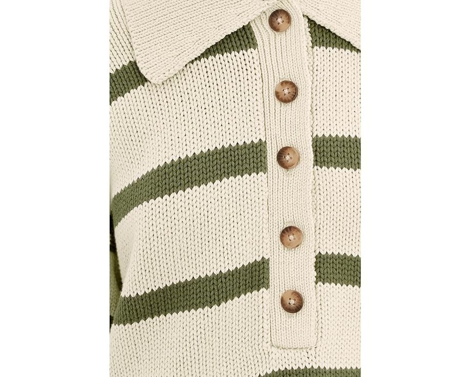 Свитер-поло Sunwashed Cotton с полосками от Faherty
