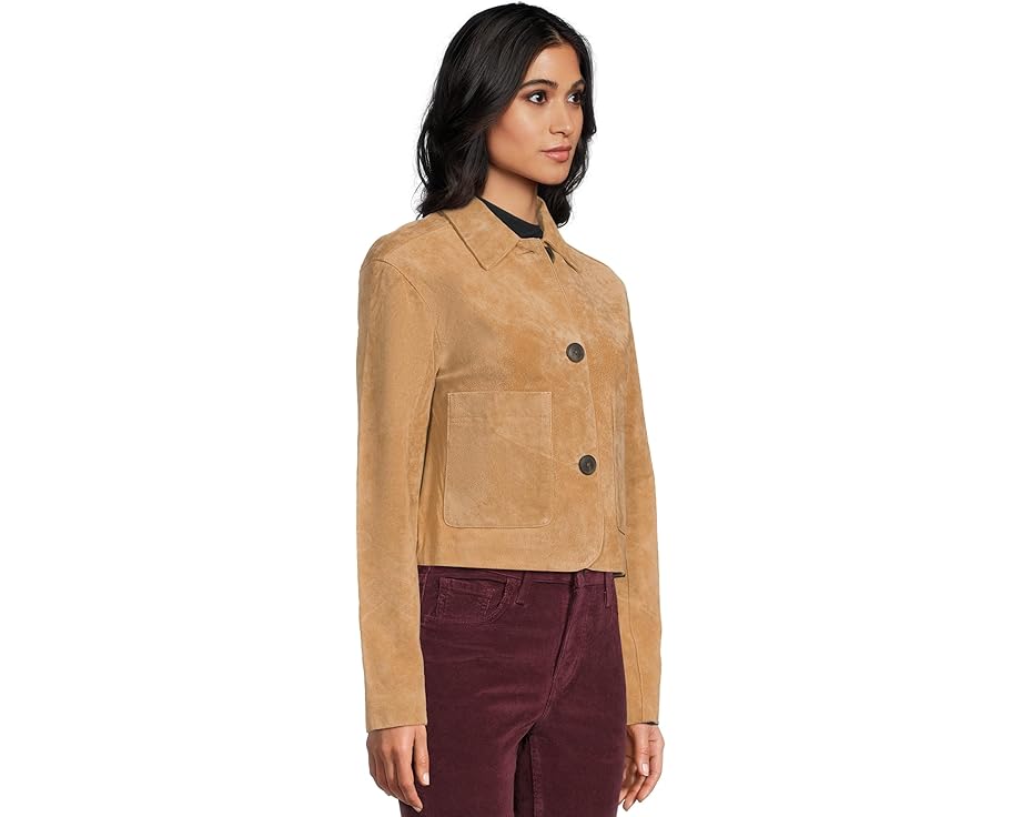 Blank NYC Real Suede укороченный блейзер из мягкой замши