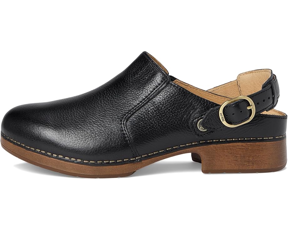 Dansko Millie самые низкие клоги с пряжкой и вощеной кожей
