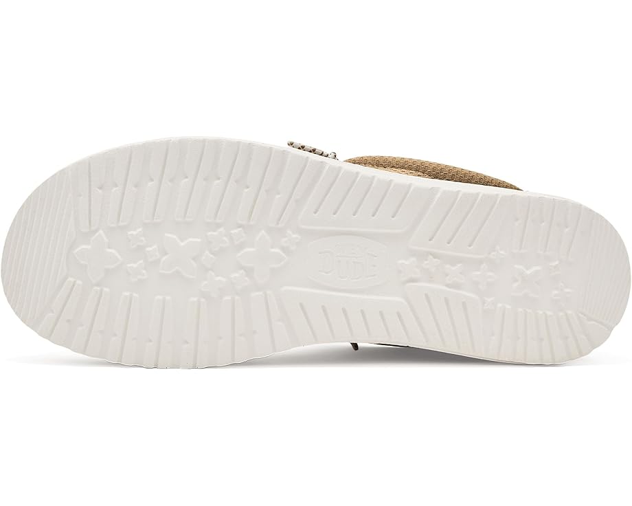 Кроссовки Wally Mesh Neutrals от Hey Dude текстильные с удобной шнуровкой