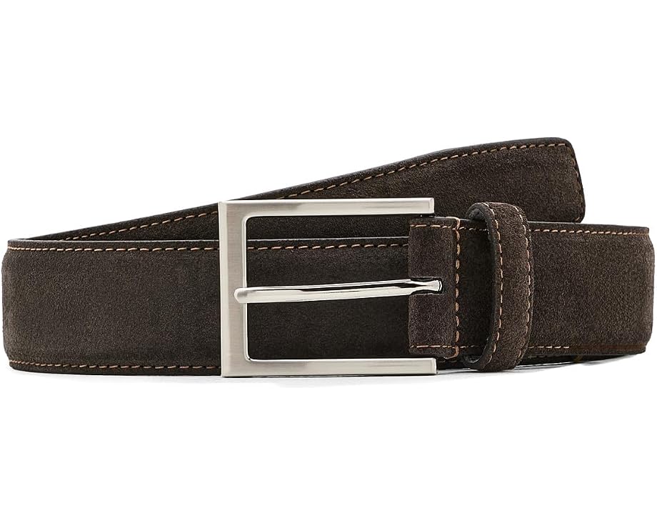 Ремень Brooks Brothers из замшевой кожи с никелевой пряжкой