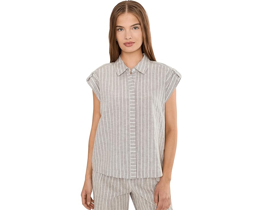 Рубашка Petite Lurex Linen Resort от NIC+ZOE с блестящими нитями