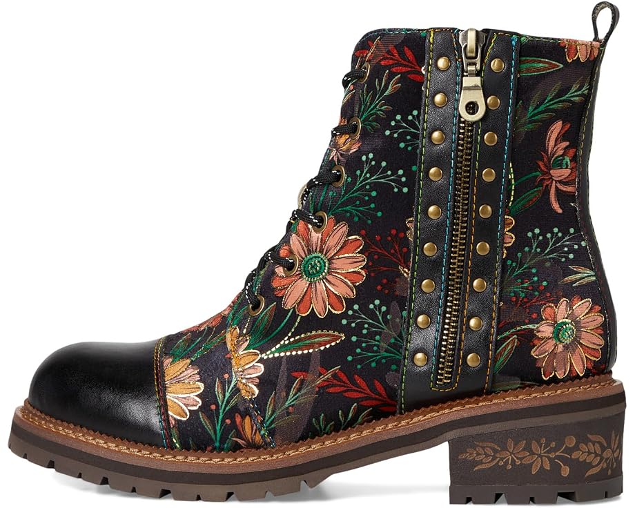 L'Artiste by Spring Step Ботинки Cordea Black Multi с вышивкой