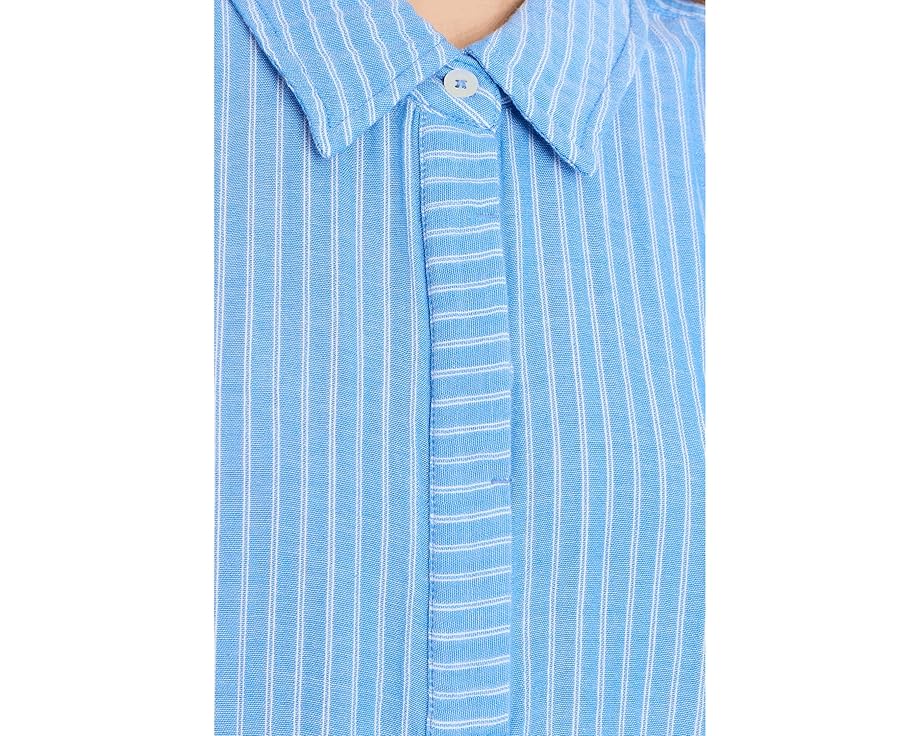 Полосатая рубашка Petite Striped Gauze Resort от NIC+ZOE из хлопка