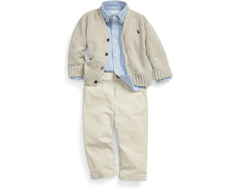 Детский кардиган Polo Ralph Lauren Kids с V-образным вырезом и вышитым пони