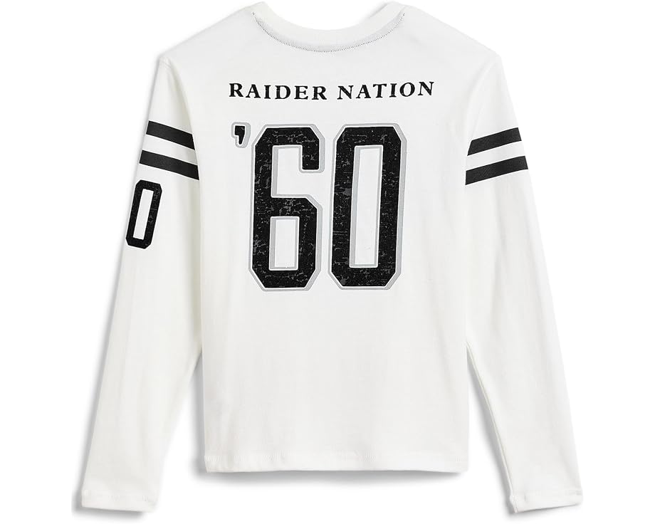 Футболка NFL Las Vegas Raiders с полосатым воротом (Little Kid/Big Kid)