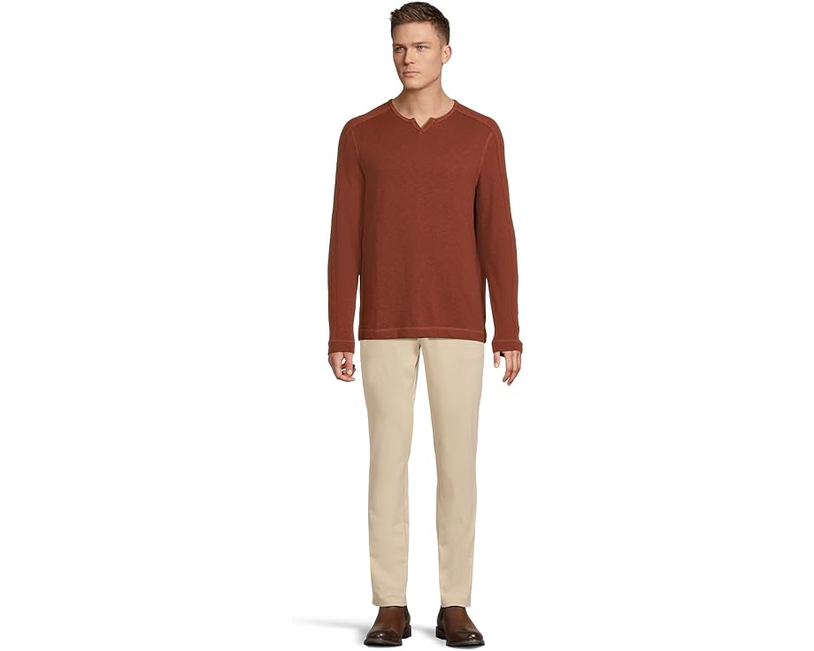 Свитшот Johnston & Murphy Split-neck с текстурной вязкой