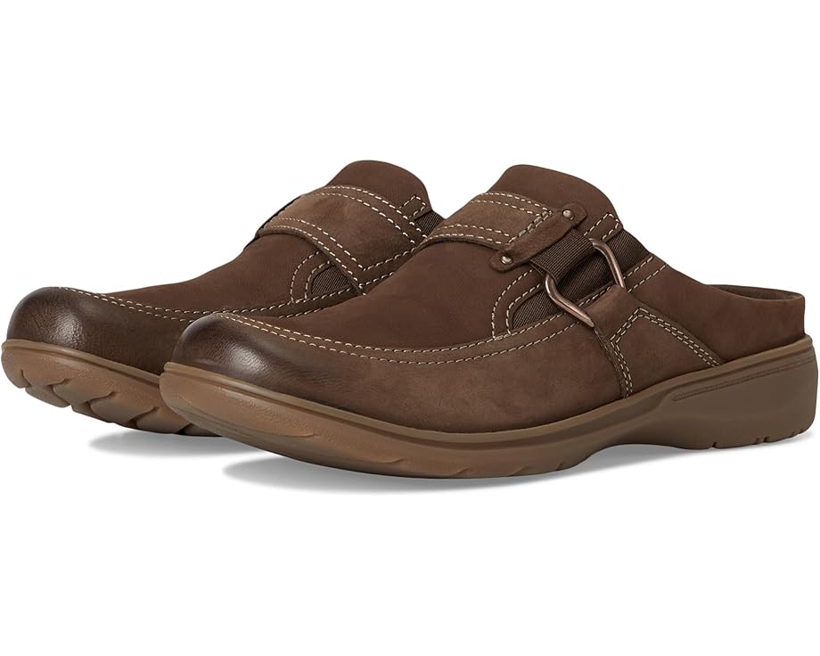 Слипоны Clarks Carleigh Viola из кожи с эластичной вставкой и фурнитурой