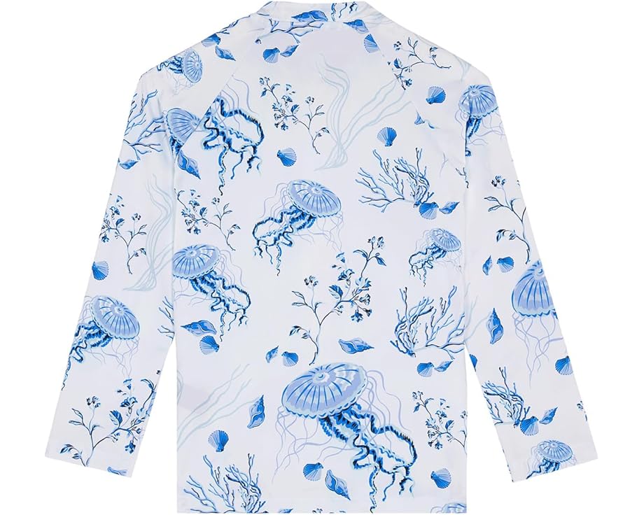 Рашгард Vilebrequin Kids Medusa & Shells Swim Jersey Stretch с принтом медуз и ракушек