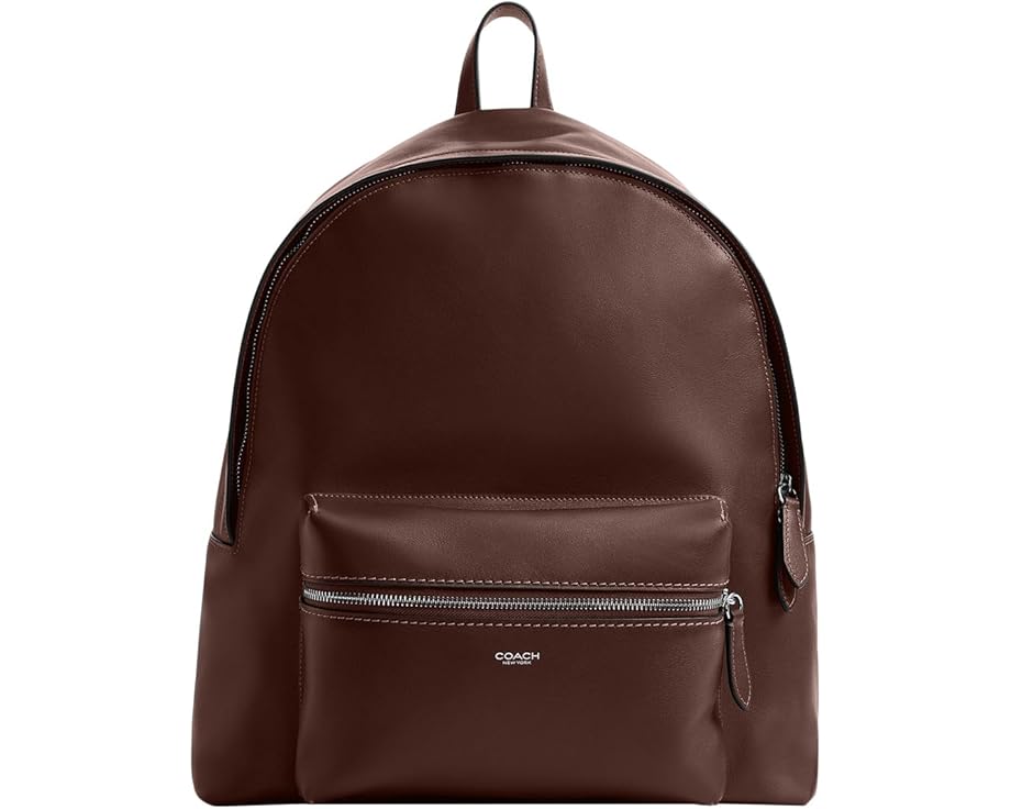Рюкзак COACH Ridgewood из натуральной зернистой кожи с внешним карманом