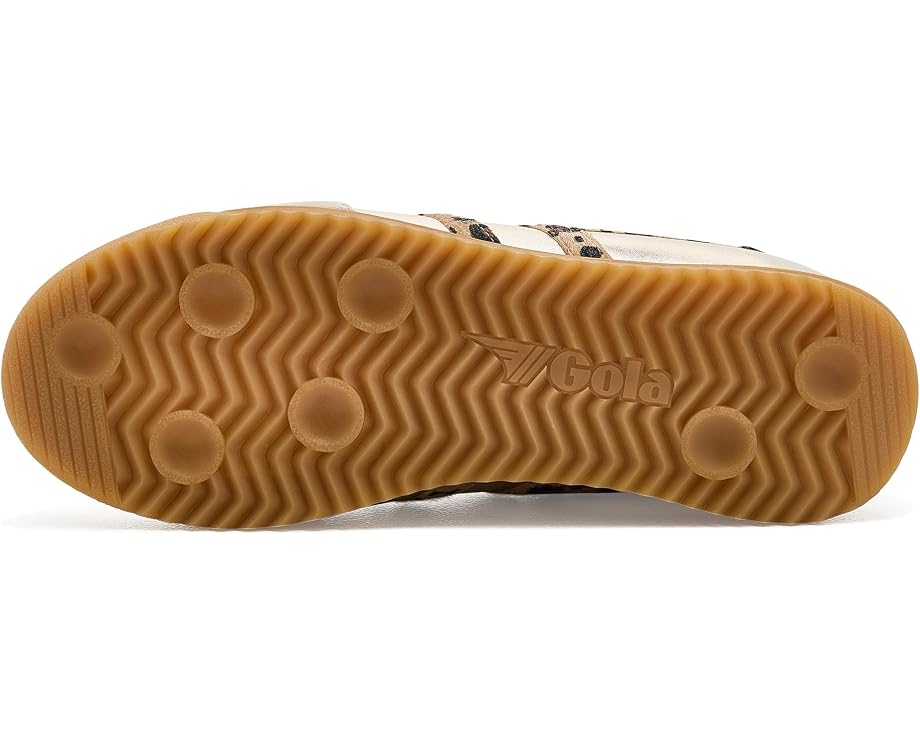 Кроссовки Gola Torpedo Glimmer Safari с леопардовым принтом и золотистым верхом