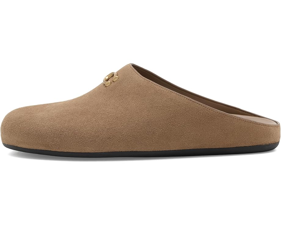 COACH мягкие мюли Sculpted C из замши с логотипом