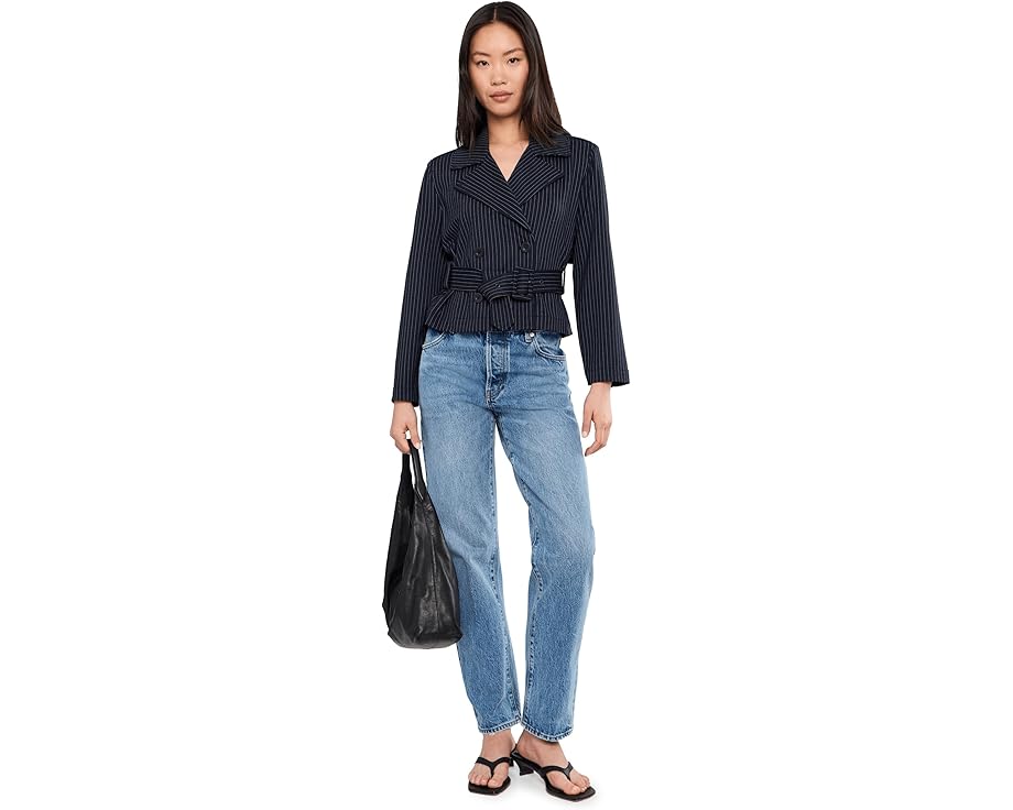 Укороченный тренчкот Petite Cropped Pinstripe с поясом Liverpool Los Angeles