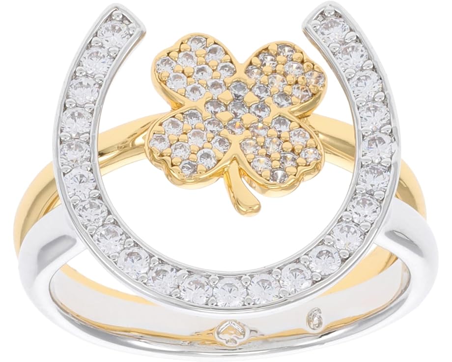 Kate Spade New York набор колец Lucky Charm Stacking с цирконием