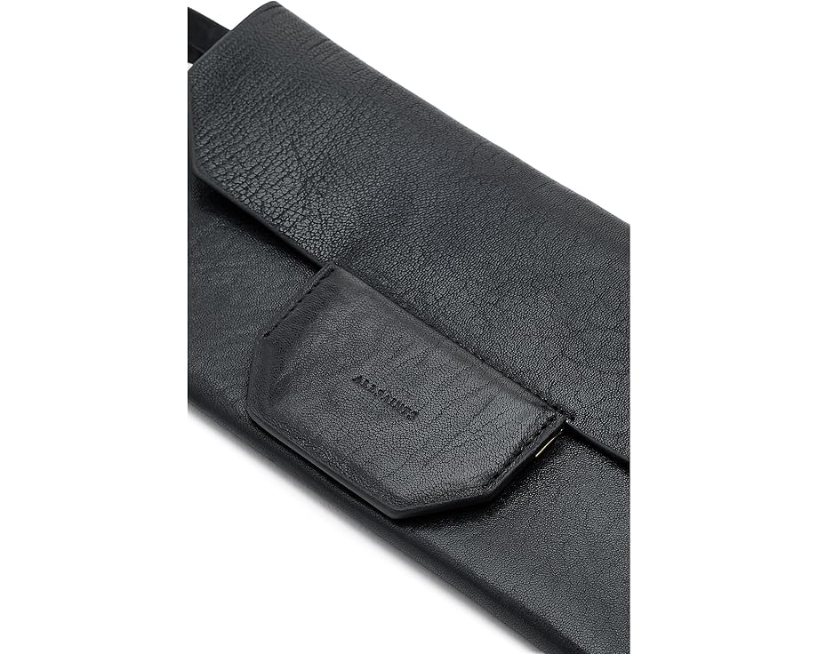 Косметичка Ursa Grain Pouch из зернёной кожи с ремешком от AllSaints