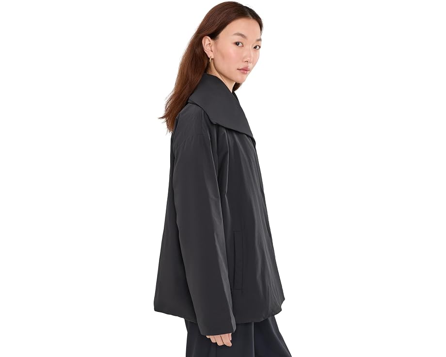 Eileen Fisher пальто с высоким воротом из хлопка и нейлона