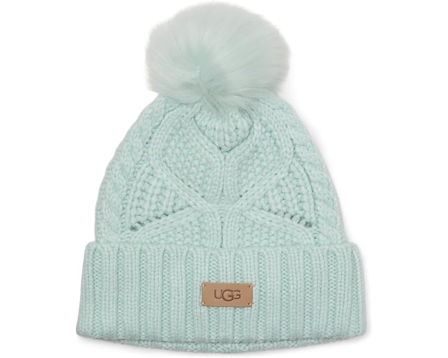 Шапка UGG Cable Beanie с помпоном и косой вязкой