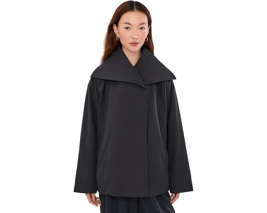 Eileen Fisher пальто с высоким воротом из хлопка и нейлона