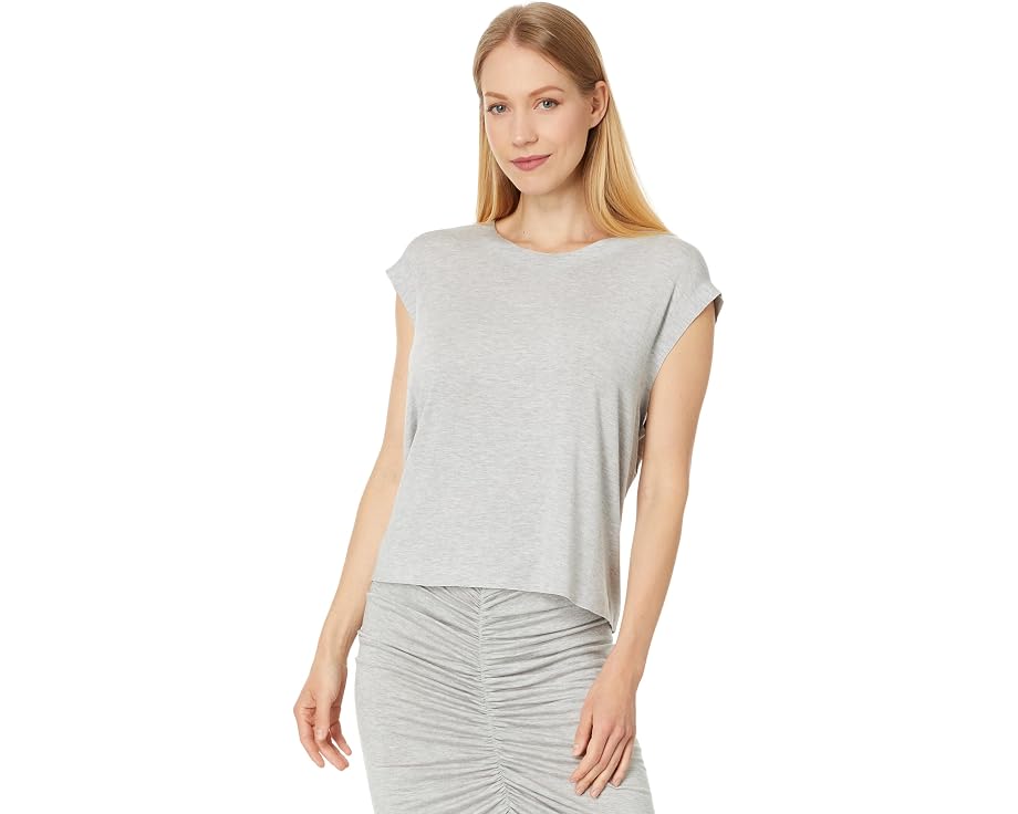 Norma Kamali Sleeveless Boyfriend Cropped Crewneck топ
