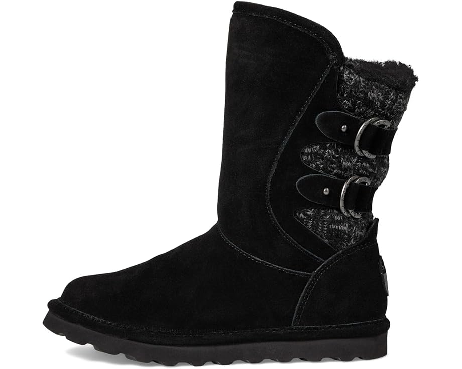 Зимние угги Bearpaw Jenni из замши с меховой отделкой и декоративной пряжкой