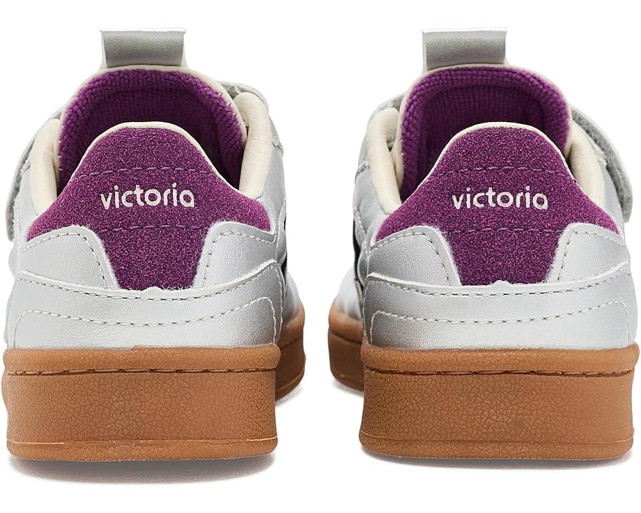 Кроссовки victoria Kids Smash Kids-Pista с серебристым верхом и фиолетовыми деталями