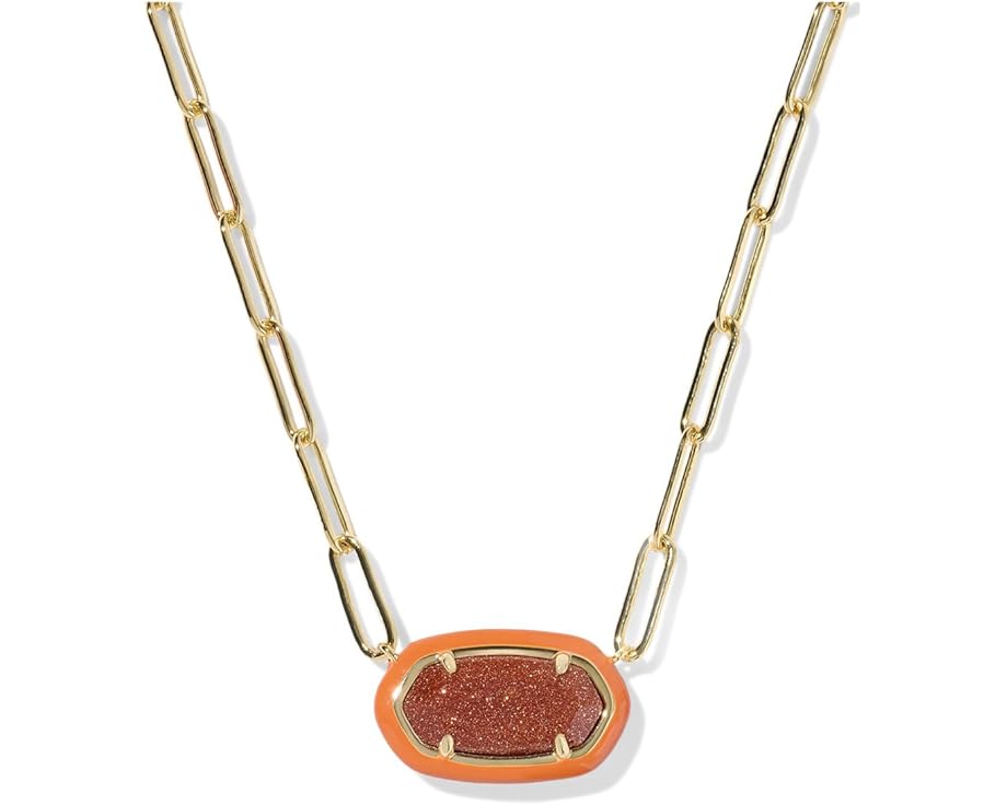 Ожерелье Elisa Enamel Frame Paperclip с овальным кулоном от Kendra Scott