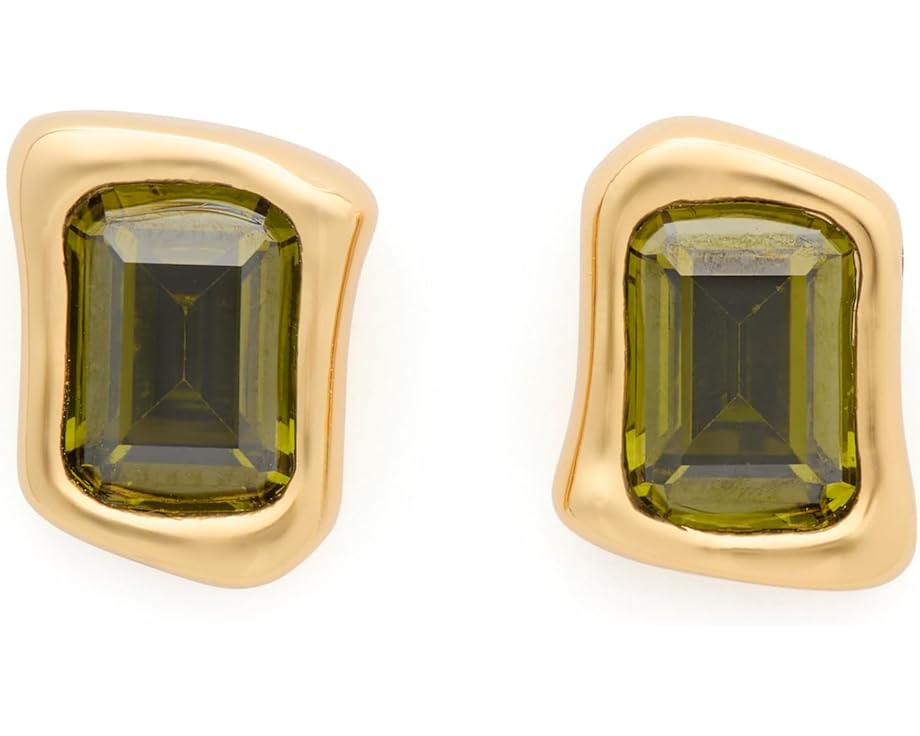 Серьги-гвоздики Molten Glass с цирконием и латунью Kate Spade New York