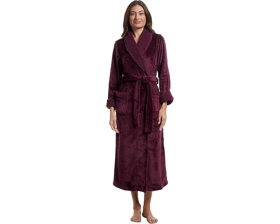 Халат Natori Plush Sherpa 52 дюйма с отделкой из искусственного меха