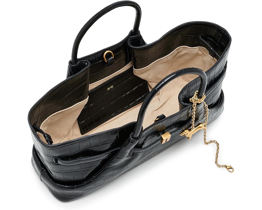 Maeve Dachshund Metal Charm Tote Bag