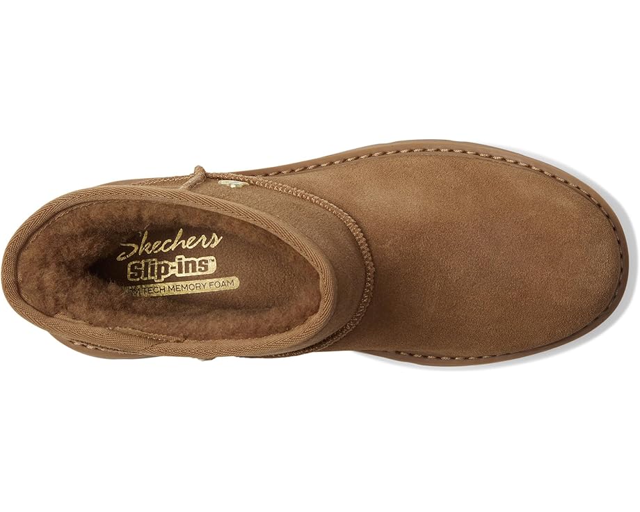 SKECHERS Keepsakes Cozy мини ботинки без шнуровки с утеплением из шерсти и стелькой Memory Foam