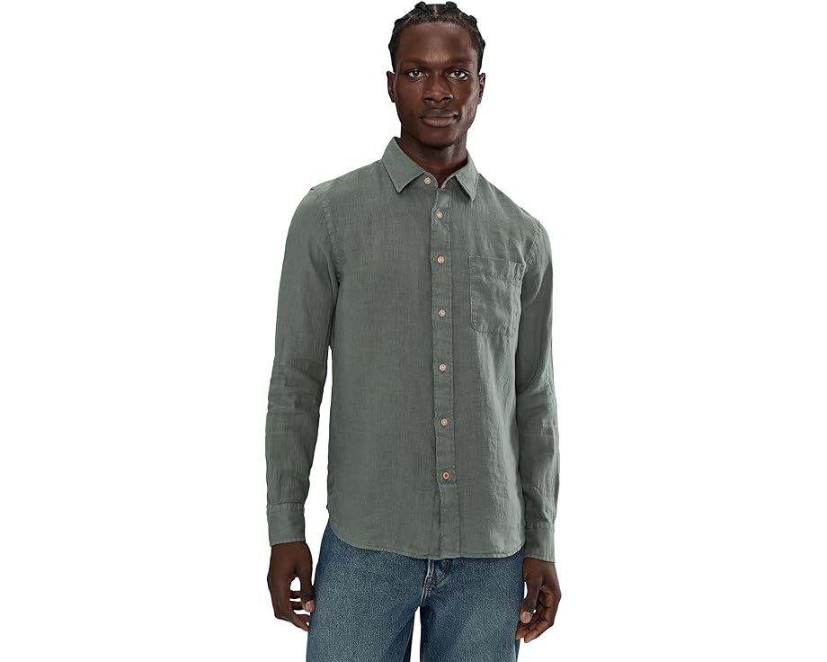 Рубашка Faherty Laguna Linen Shirt из европейского льна с длинными рукавами
