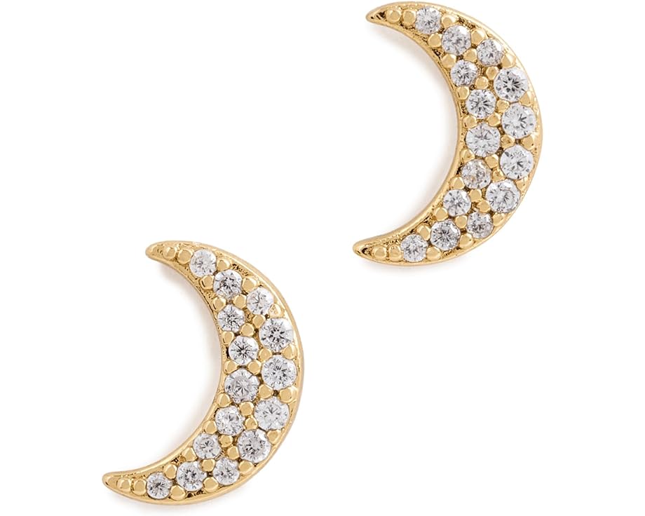 Серьги-гвоздики You're A Gem Pave Moon с кубическим цирконием от Kate Spade New York