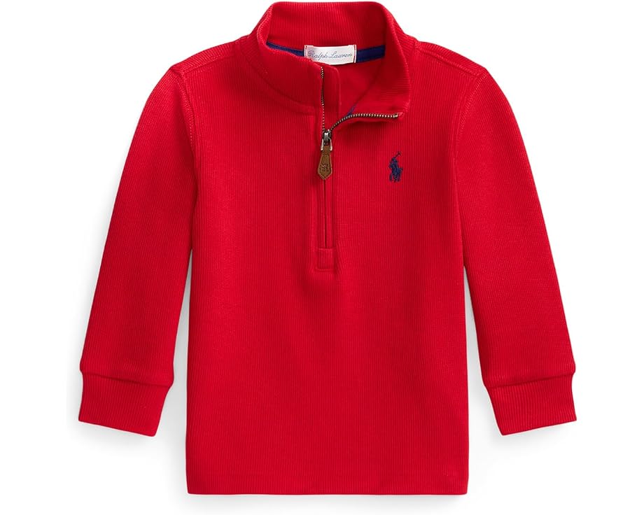 Полувер Polo Ralph Lauren Kids Estate-Rib с высоким воротником и молнией для младенцев