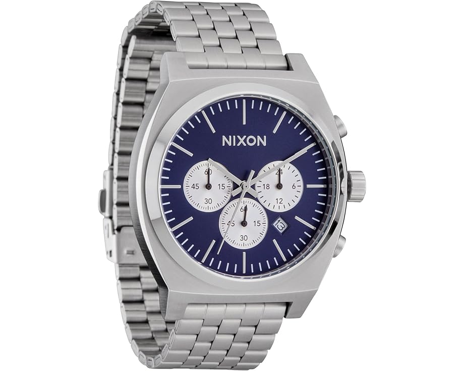 Nixon Time Teller Chrono хронограф с японским кварцем и браслетом из стали