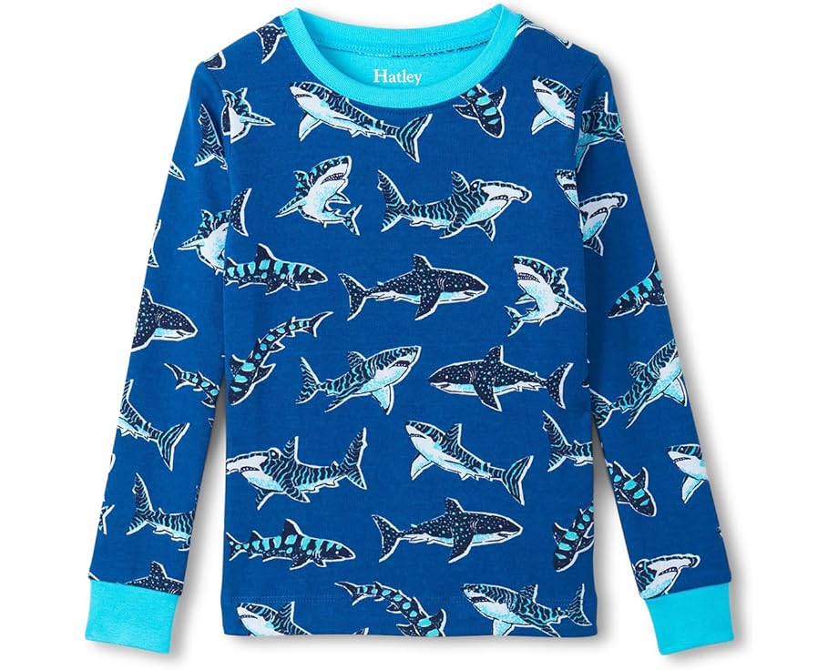 Пижамный набор Hatley Kids с принтом акул из органического хлопка