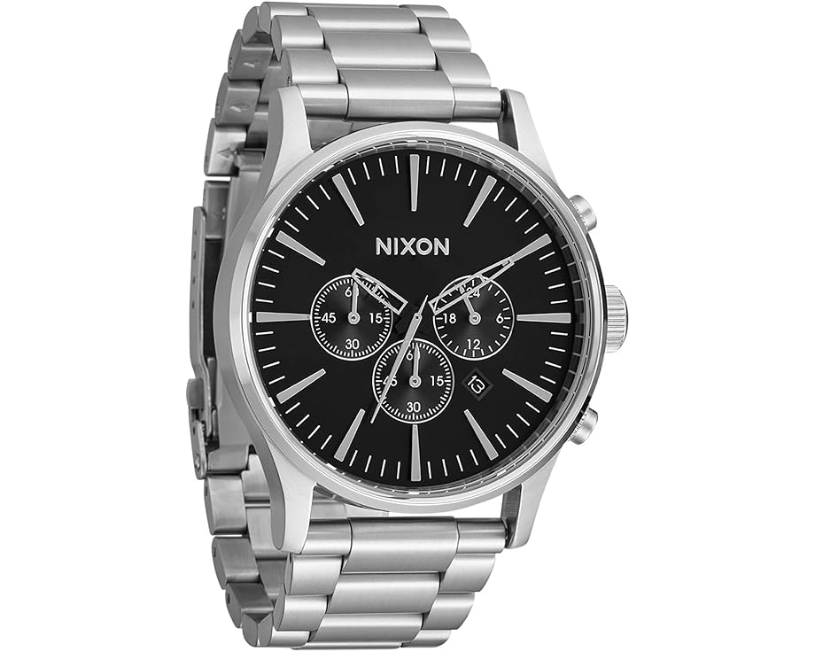 Nixon Sentry Chrono с корпусом из нержавеющей стали и водонепроницаемостью 100 метров