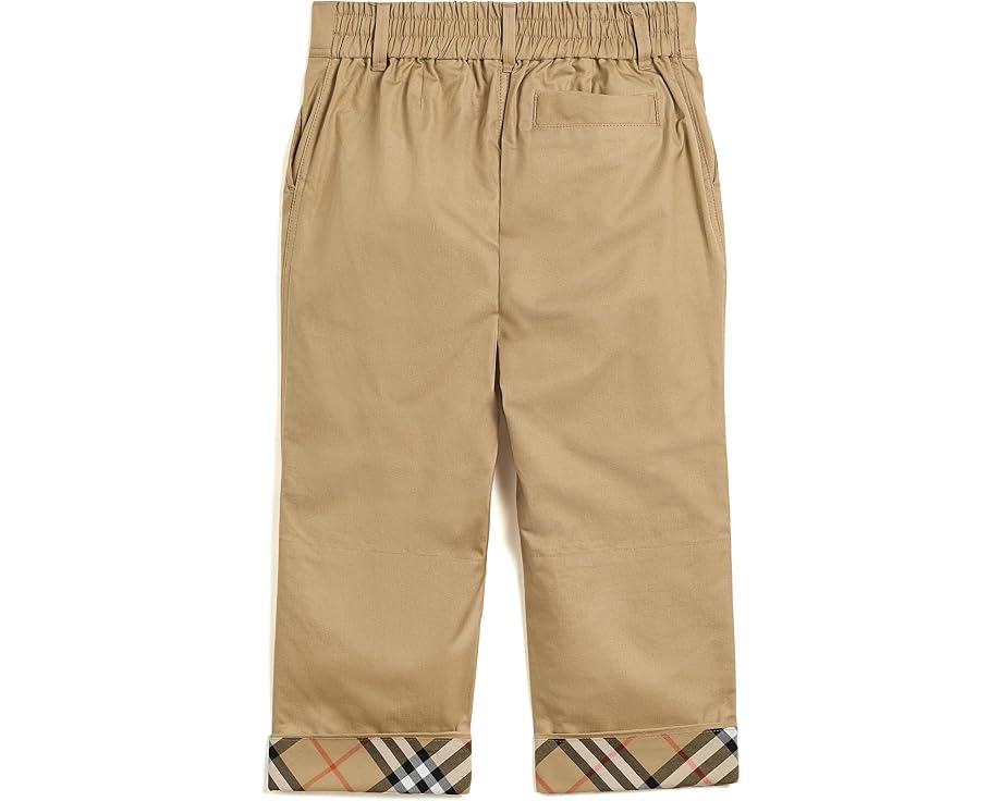 Burberry Kids брюки Sheldon Check с манжетами, повседневные