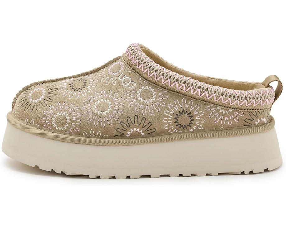 Тапочки UGG Tazz Sun Stitch с вышивкой и подкладкой из меха