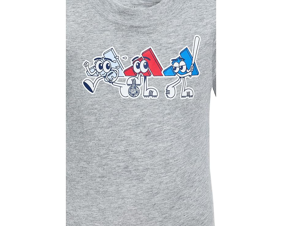 Детский комбинезон adidas Kids с короткими рукавами и логотипом 3-Bar из хлопка и полиэстера