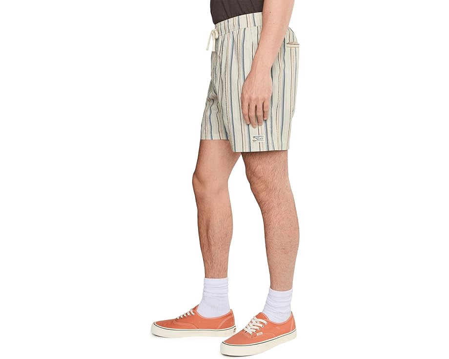 Шорты RVCA Exotica Seersucker Elastic 17 с эластичным поясом и карманом на пуговице