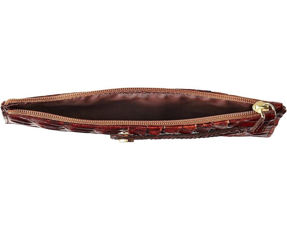 Кредитный кошелек Brahmin Melbourne из текстурированной кожи на молнии
