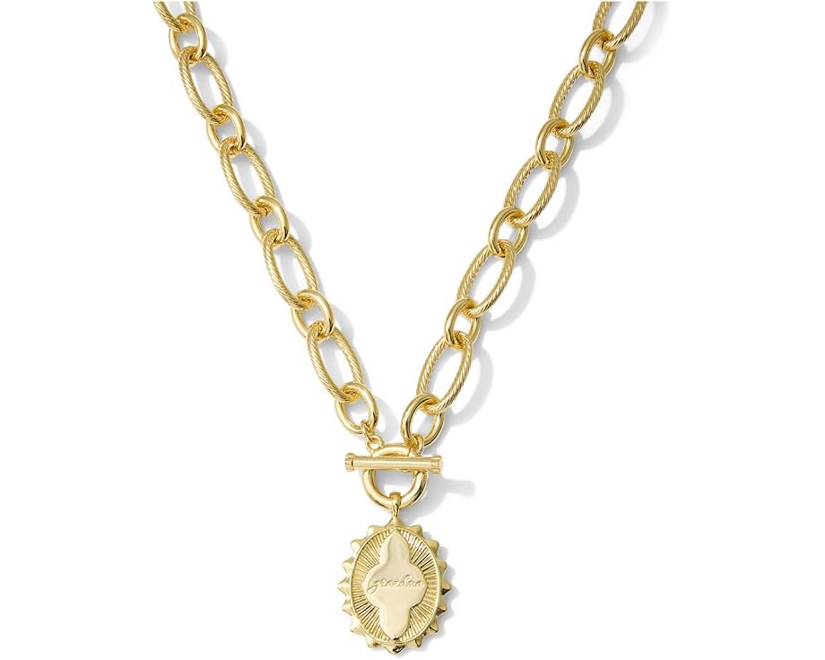 Колье Kendra Scott Grandma с монетой и смешанной цепочкой