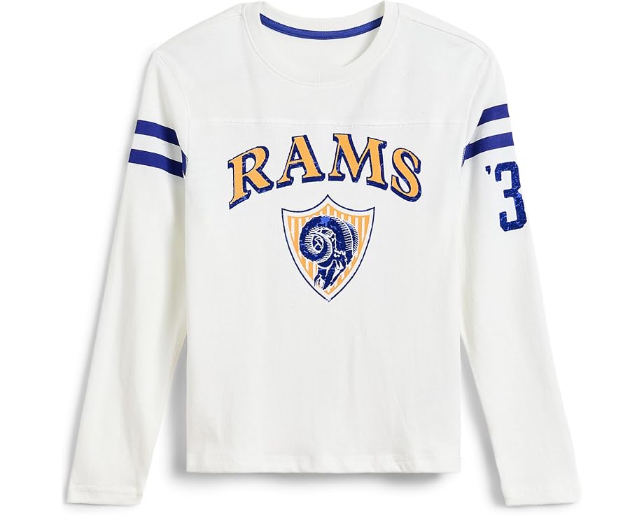 Футболка NFL Los Angeles Rams с полосатым воротом (Little Kid/Big Kid)