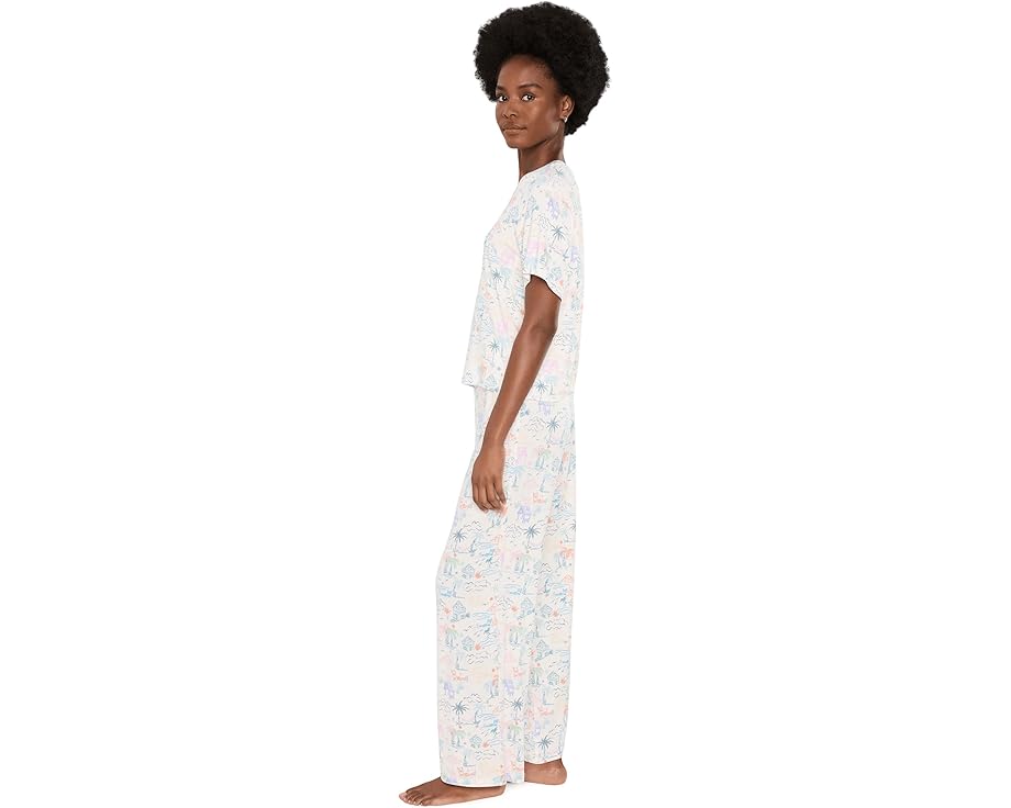 Комплект футболки и брюк All American Tee Pants Set HONEYDEW с листовым принтом