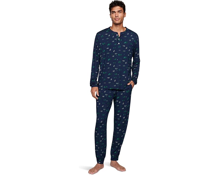 Пижамный комплект Henry Printed Long Pajama Set с длинным рукавом от Eberjey