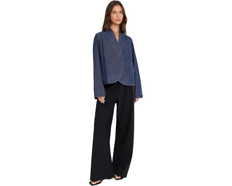 Куртка Eileen Fisher Lightweight Organic Cotton Denim Curved Front джинсовая